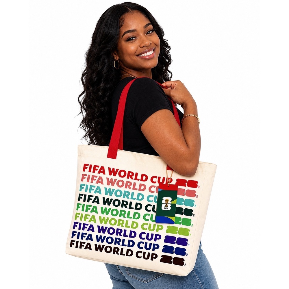 FIFA World Cup 26‎ Canvas Tote Bag Atelier Sportif Multi Color Logo Cream Red